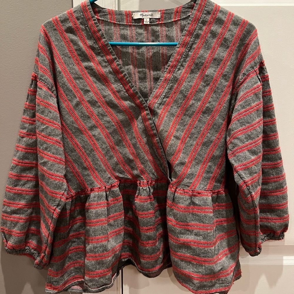 Striped Womens shirt by Madewell size small